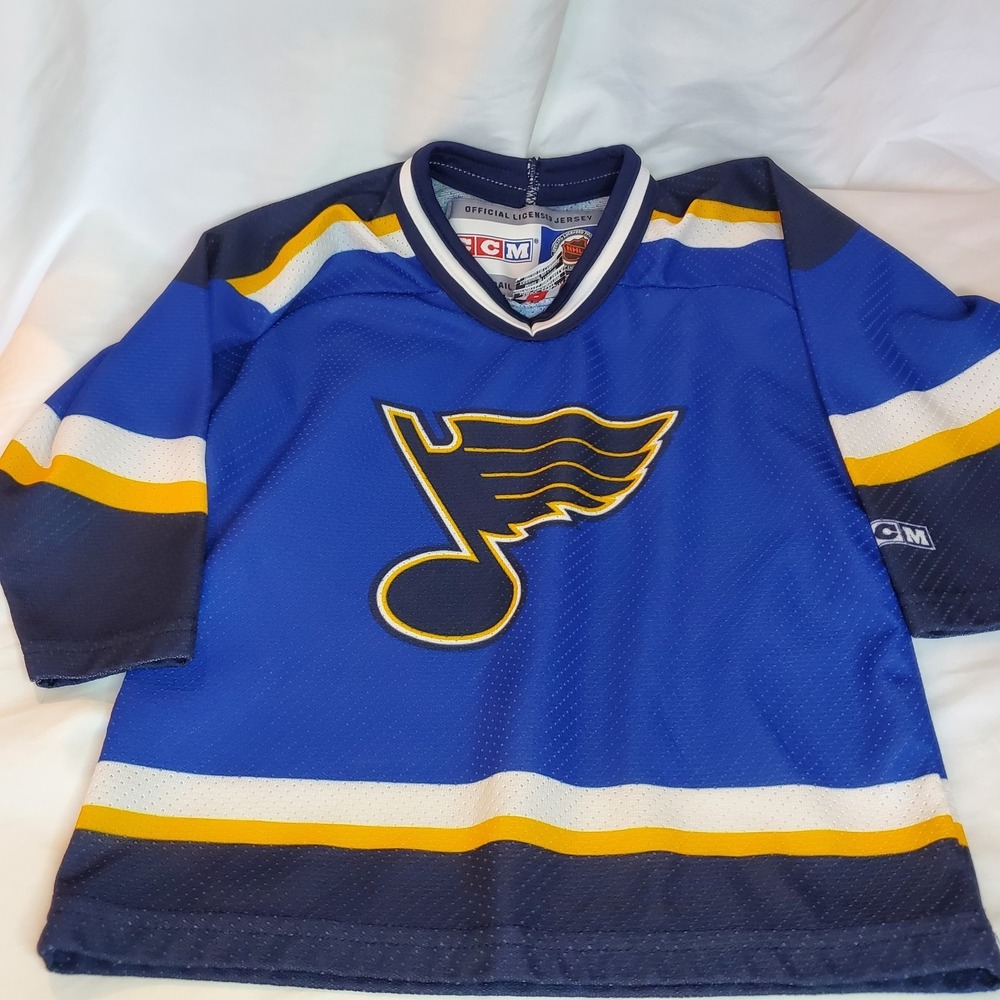 CCM St Louis Blues NHL Hockey Jersey TODDLER ONE‎ SIZE Vintage Canada Made Kids